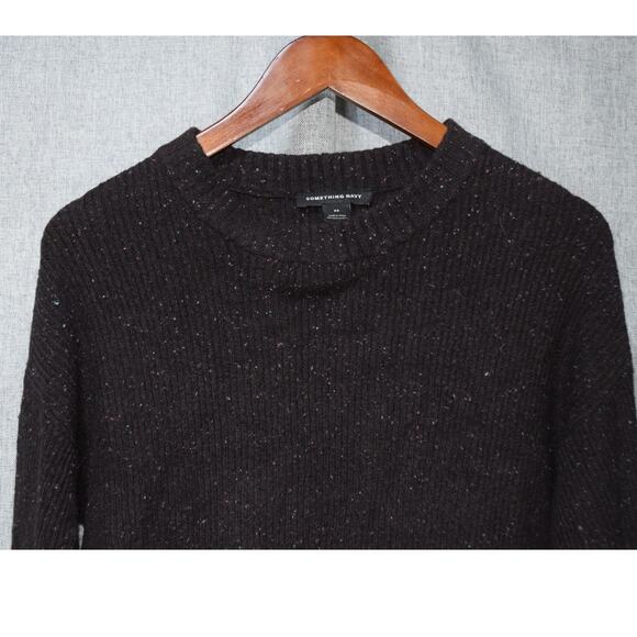 Something Navy Black Speckled Crewneck Sweater – Size XS - Picture 2 of 3